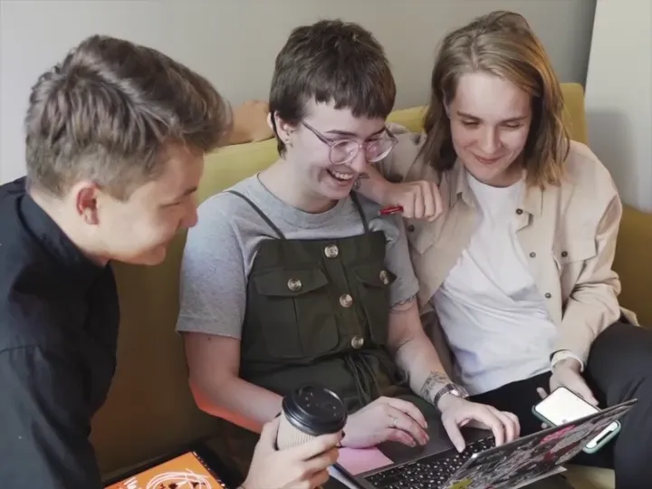 Team playing Gatherilla games together